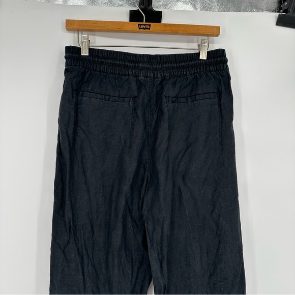 Athleta Black Retreat Linen High Rise Wide Leg Pants Small - Picture 6 of 7